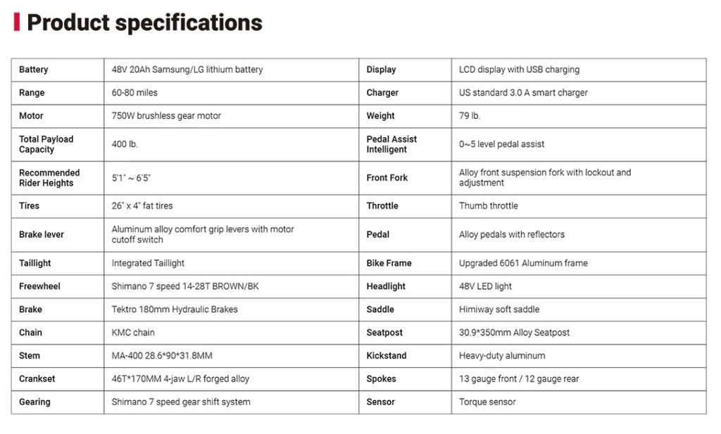 Himiway D5 / D5 ST All-Terrain E-Bike